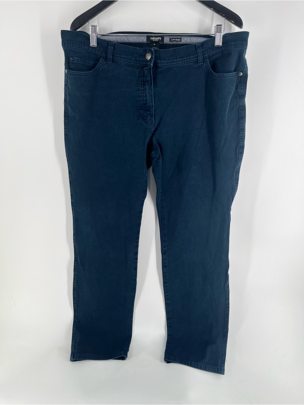 Olsen Europe Mona Straight Jeans Women’s 16 Dark Wash Stretch Cotton Denim - Picture 8 of 8